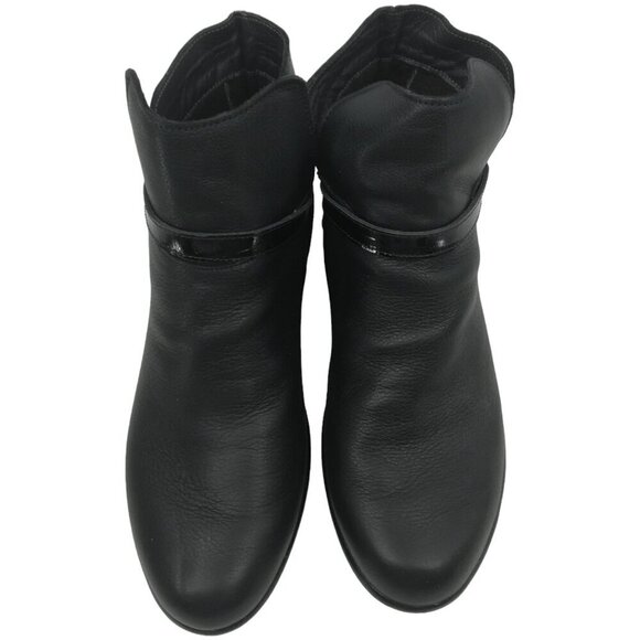 Naot Briza Black Ankle Chelsea Leather Boots Size 39 US 8-8.5 Hook & Loop Strap - Picture 10 of 10